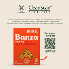 Banza Elbows pasta ingredients show four simple ingredients