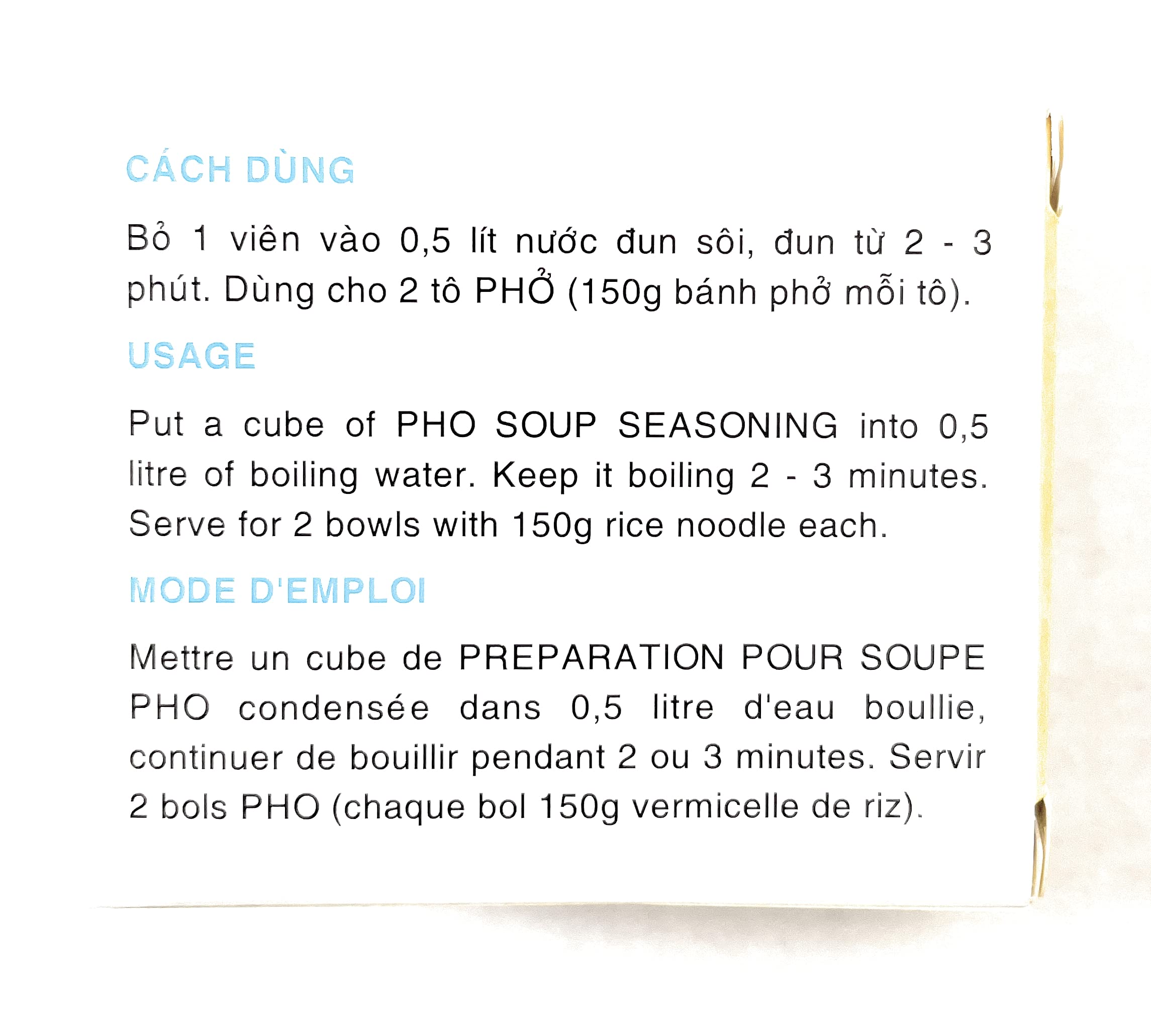 Bao Long Pho Spice Cubes Beef Flavor ready pho in pot for a comforting meal.