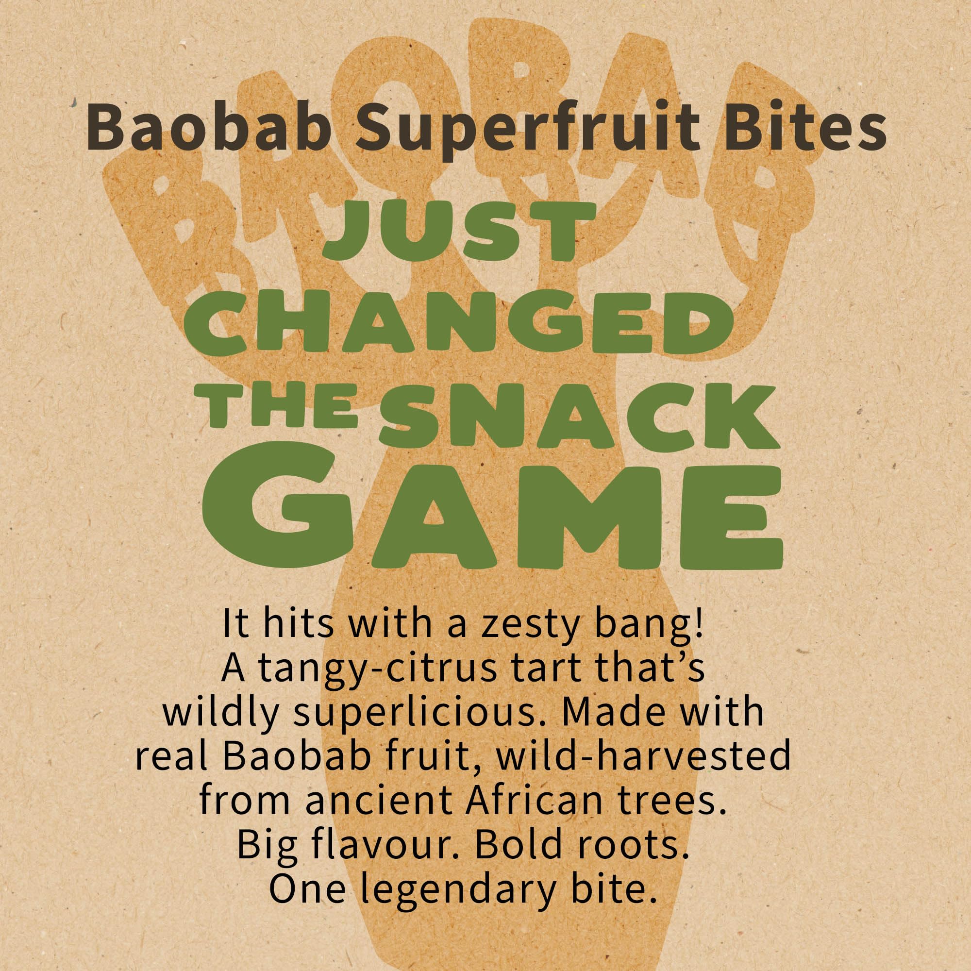 Baobest Superfruit Bites on-the-go snack, convenient anytime.