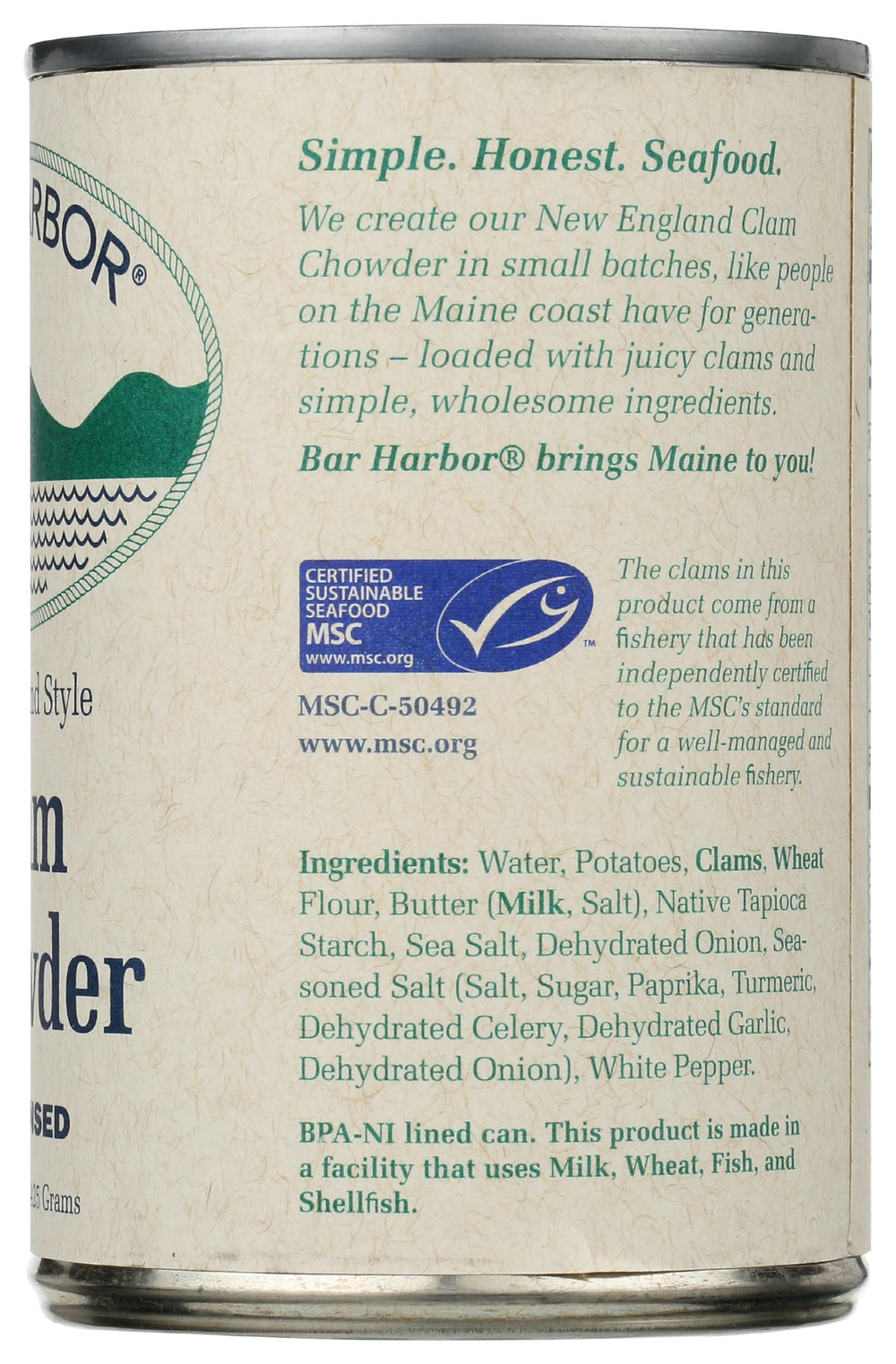 Bar Harbor chowder zero trans fat helps quick meals.