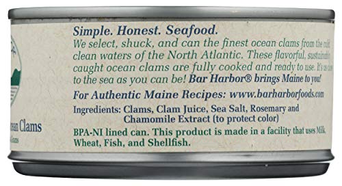 Bar Harbor packaging closeup showing BPA-NI lined can preserving freshness.