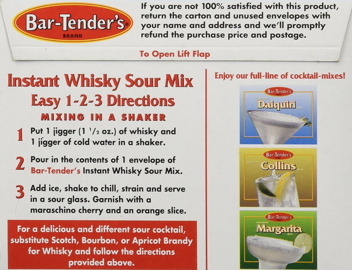 Bar-Tender's Brand glass with whiskey sour for a refreshing drink.