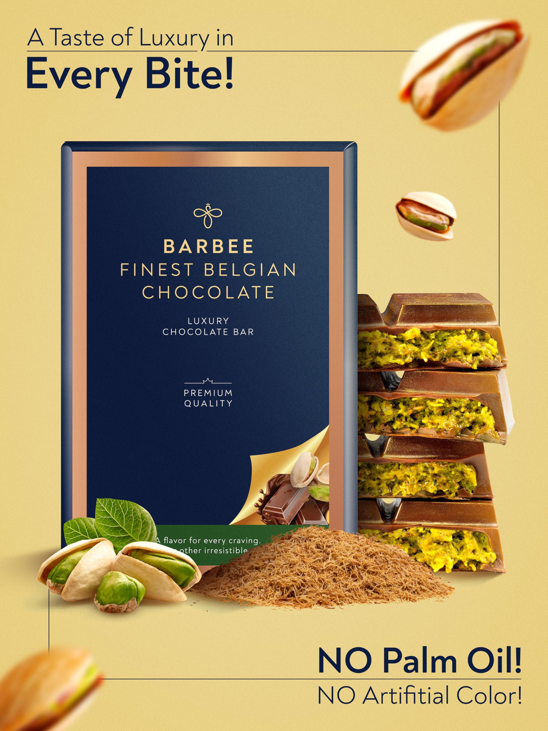 BARBEE palm-oil-free chocolate featuring natural ingredients.