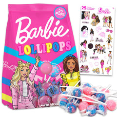 Barbie lollipops bulk 25-pack for party favors and celebrations.
