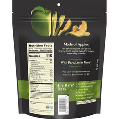 Bare Baked Crunchy Apple Chips bag close-up, crisp snack for on-the-go