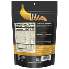 Bare Baked Crunchy Banana Chips texture close-up shows golden crunch for snacking.