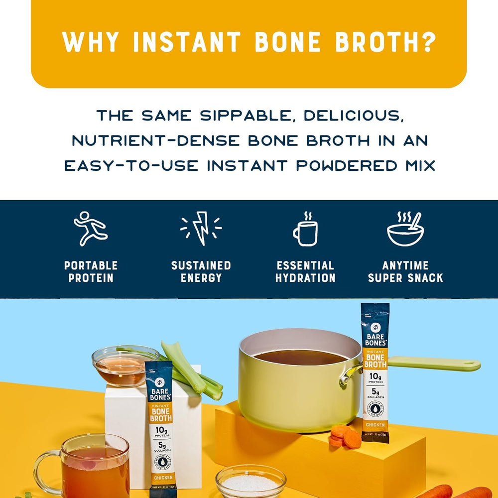 Bare Bones 10g protein packet highlighting quick protein boost