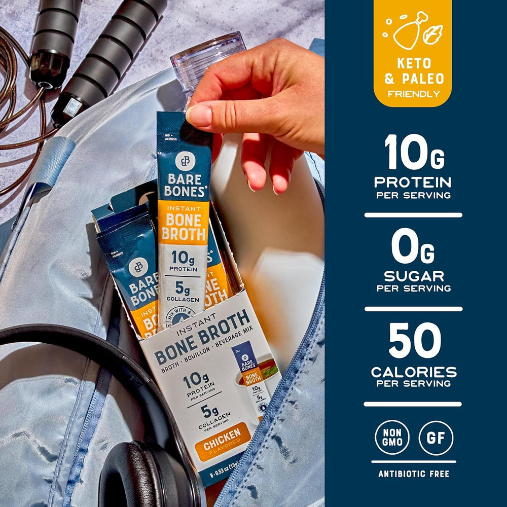 Bare Bones on-the-go packets for portable protein and flavor