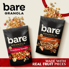 Bare Granola Cereal Apple Cinnamon bag close-up showing crunchy texture