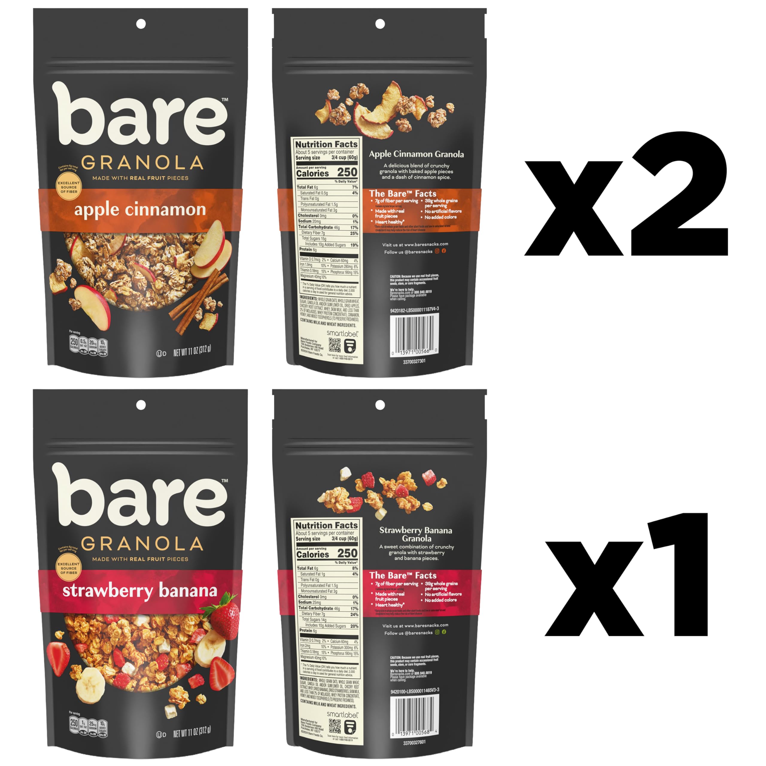 Bare Granola Cereal Variety Pack bundle display