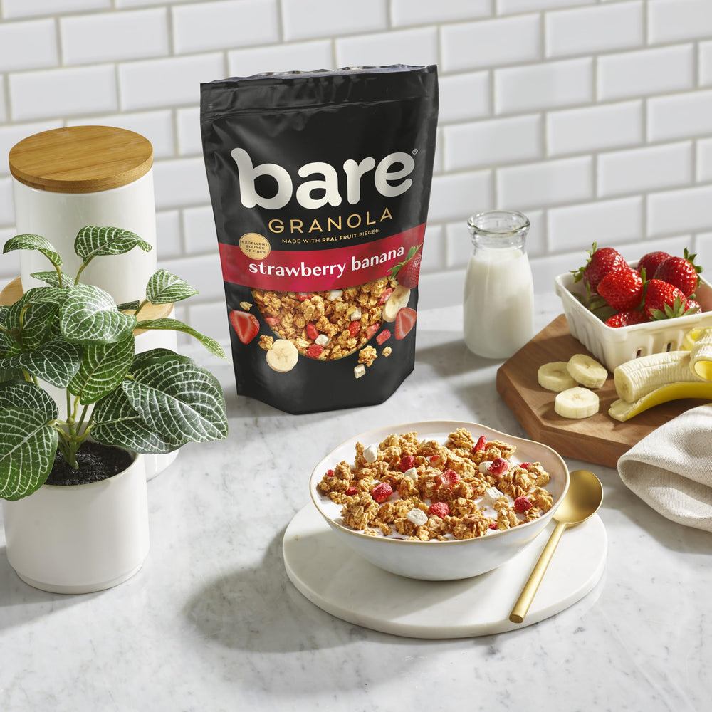 Bare Granola Variety Pack real fruit pieces emphasize authentic fruit flavor.