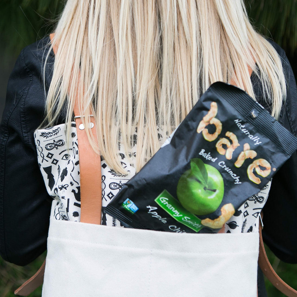 Bare Snacks resealable bag shown, keeps chips fresh between bites.