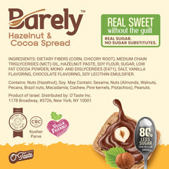 Barely Hazelnut & Cocoa Spread spoon dip emphasizes a chocolate fix without excess sugar.