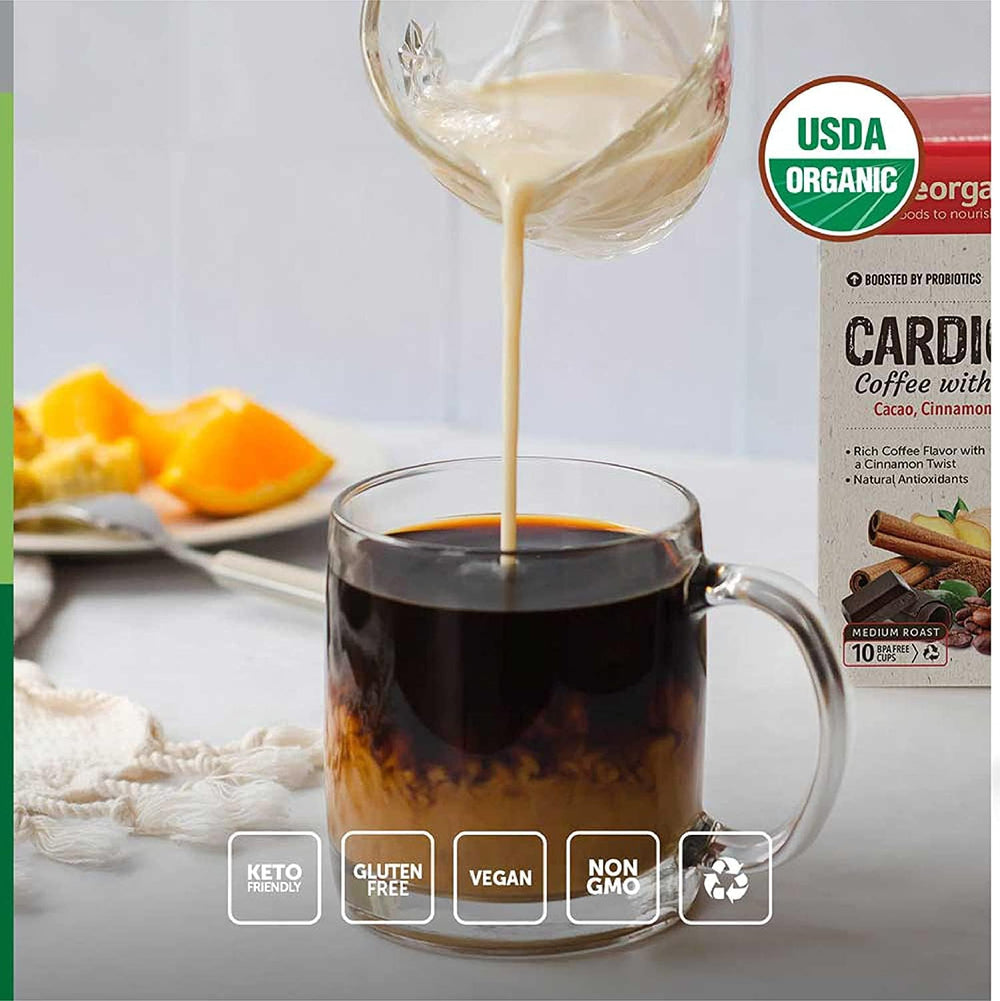 Vegan gluten-free BareOrganics coffee pods ensure clean allergen-conscious mornings.