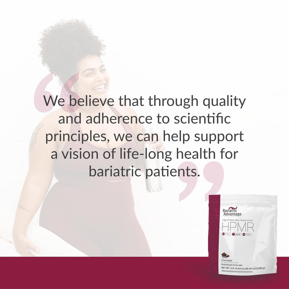 Bariatric Advantage chocolate flavor in scoop dissolves smoothly for satisfying shakes