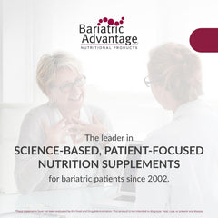 Bariatric Advantage serving size graphic emphasizing portion control and protein intake