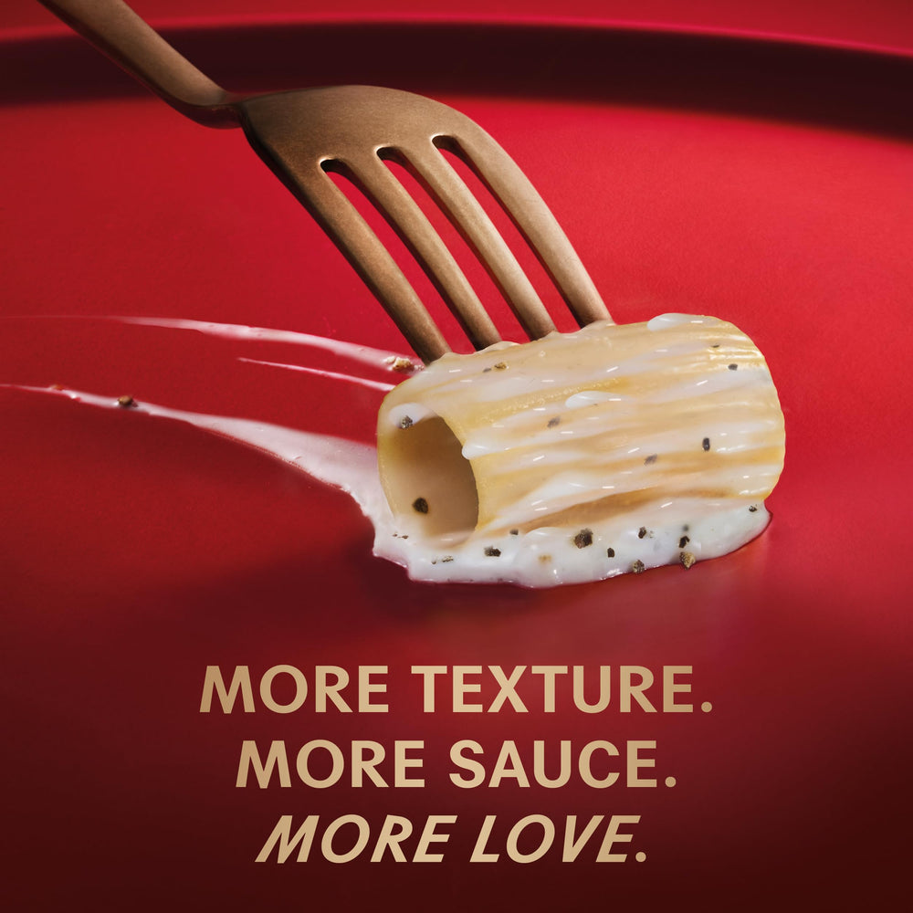 Barilla Al Bronzo Mezzi Rigatoni imported from Italy for authentic taste