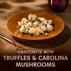 Barilla Al Bronzo plated orecchiette with vegetables demonstrates hearty sauce pairing.