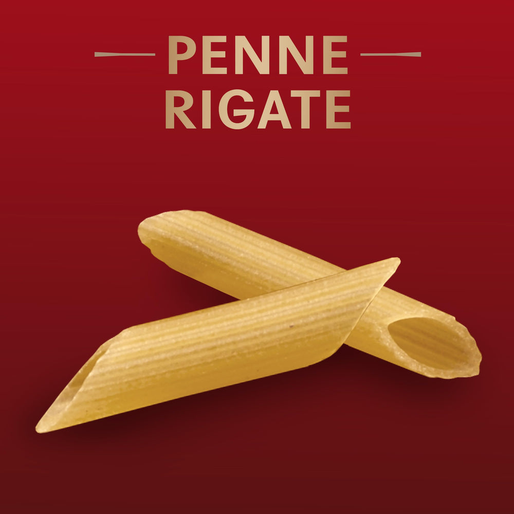Barilla Al Bronzo Penne Rigate non-GMO and Kosher certified.