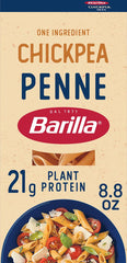 Barilla Chickpea Penne Pasta box-front showing a protein rich gluten free option for weeknights