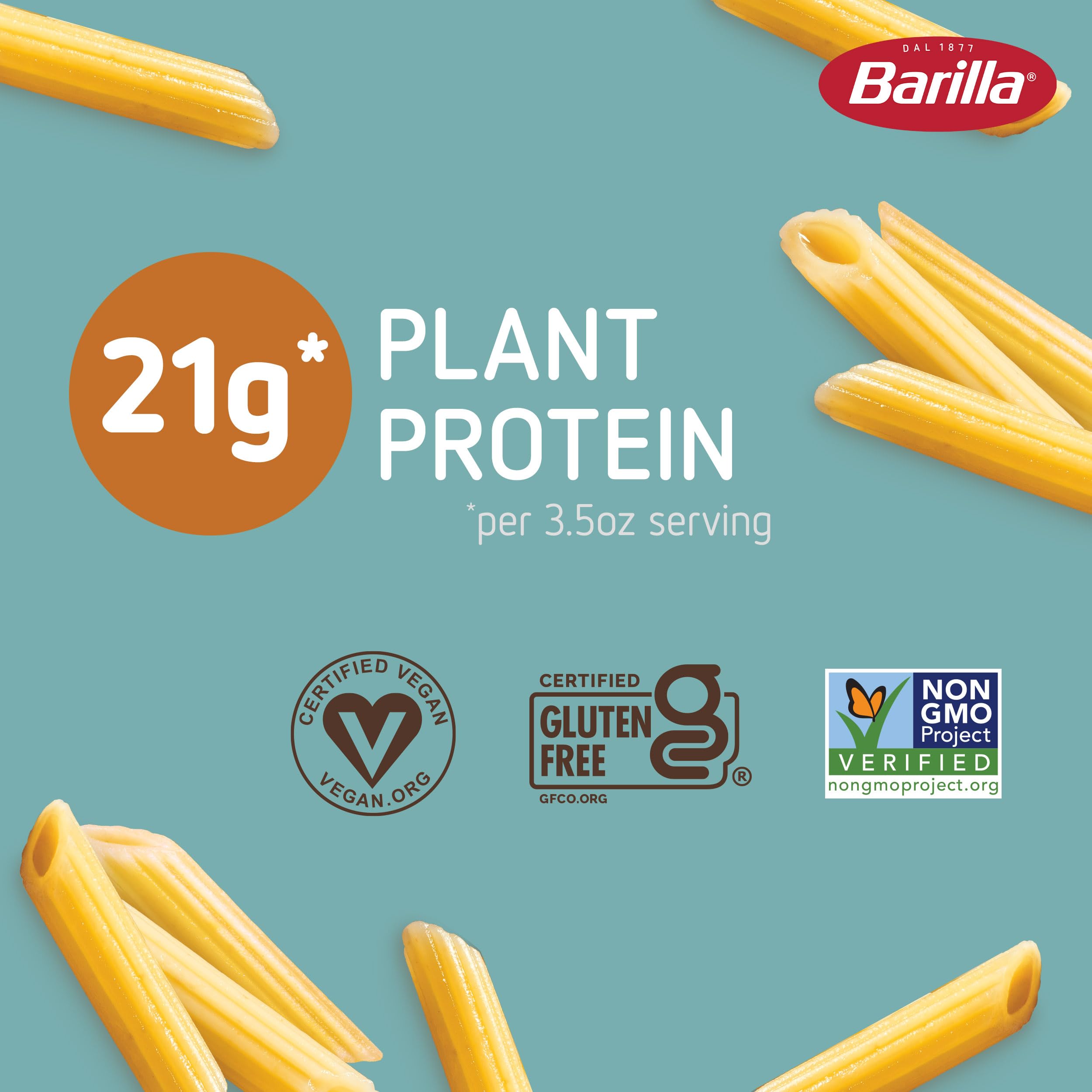 Barilla Chickpea Penne Pasta box-open highlights simple ingredients for gluten free meals
