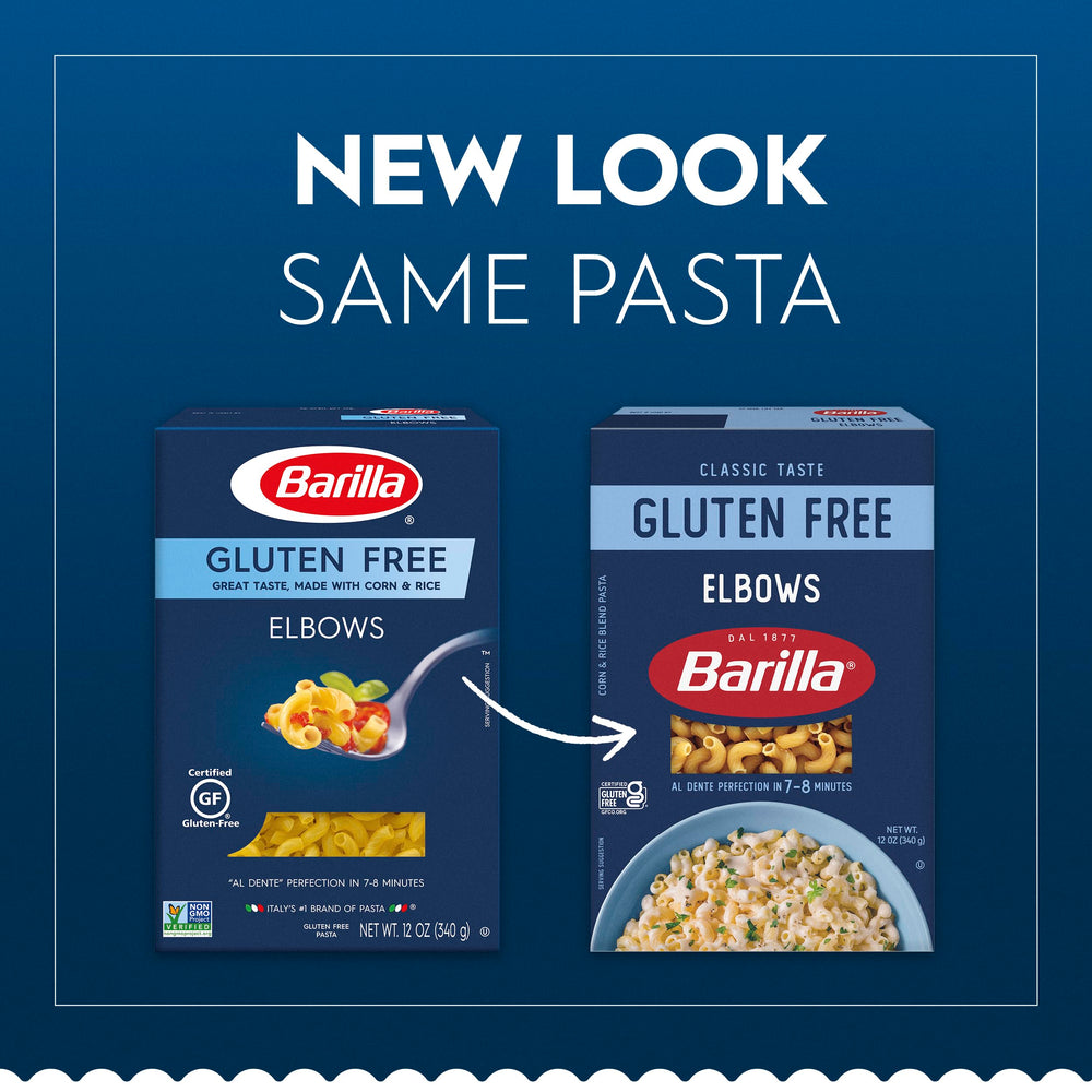 Barilla elbows pasta cooked to al dente with 7-minute timing for pleasing texture.