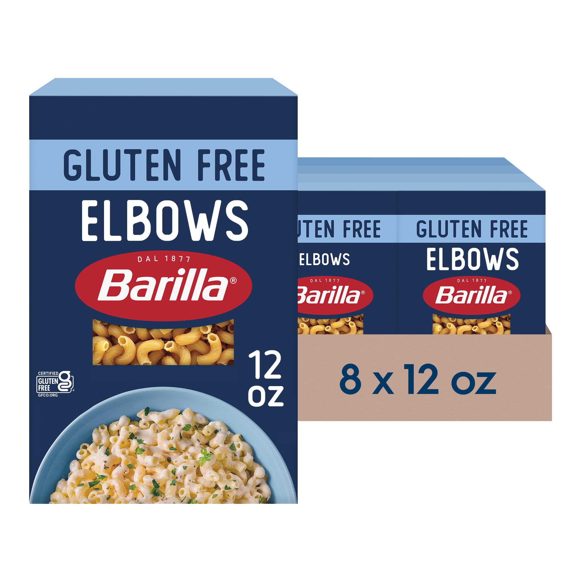 Barilla gluten-free elbows pasta pack ready for family meals and quick weeknight dinners.