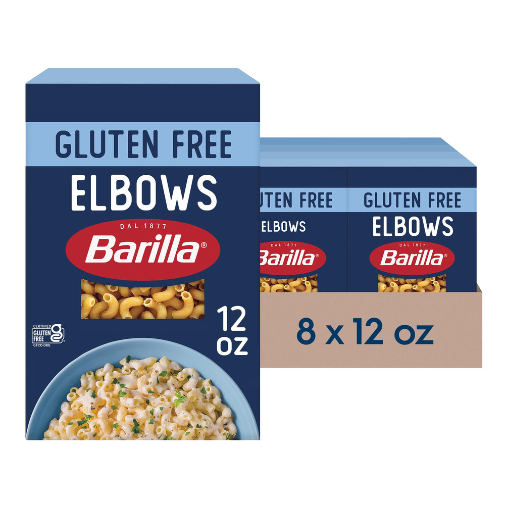 Barilla gluten-free elbows pasta pack ready for family meals and quick weeknight dinners.