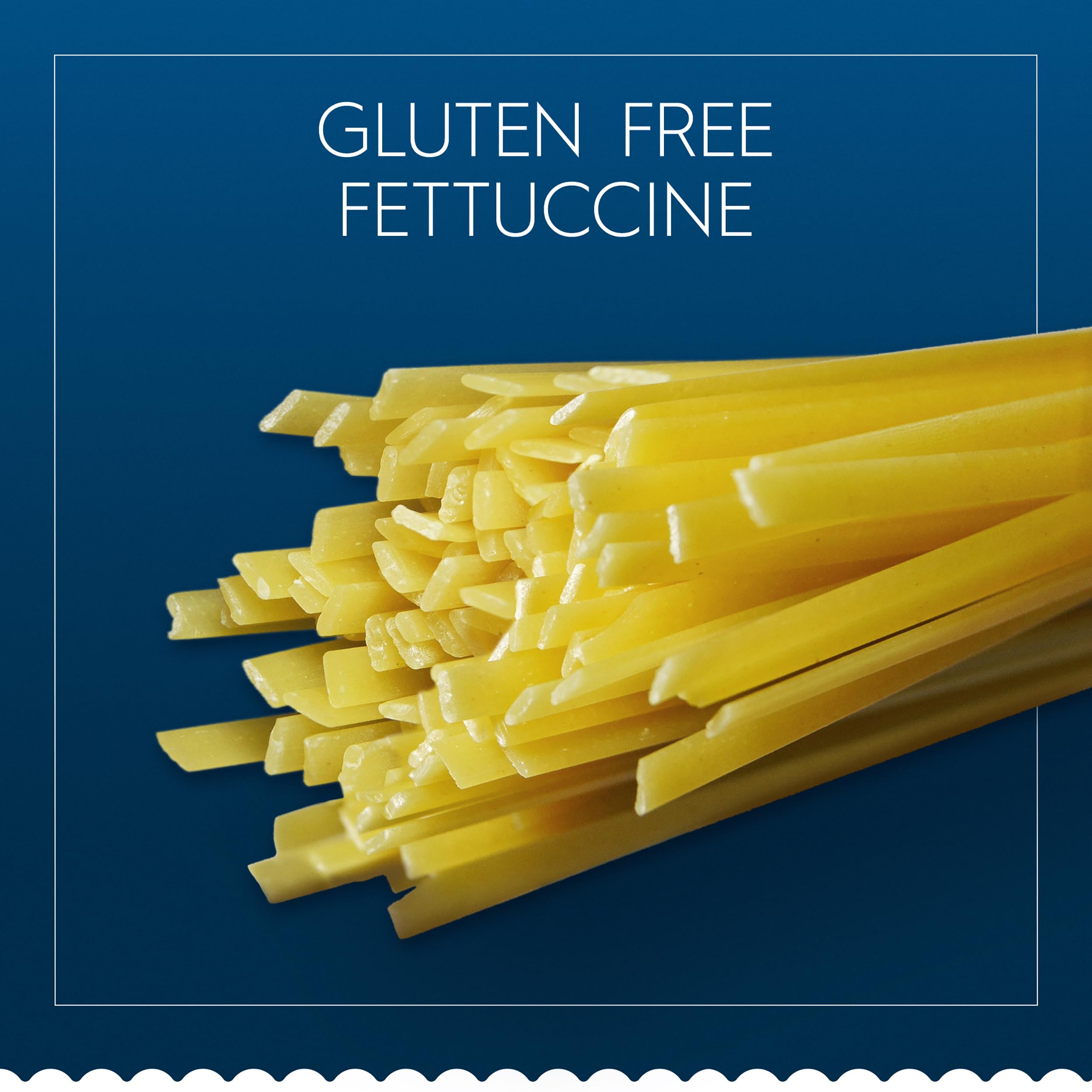 Barilla Gluten Free Fettuccine serving with Alfredo sauce