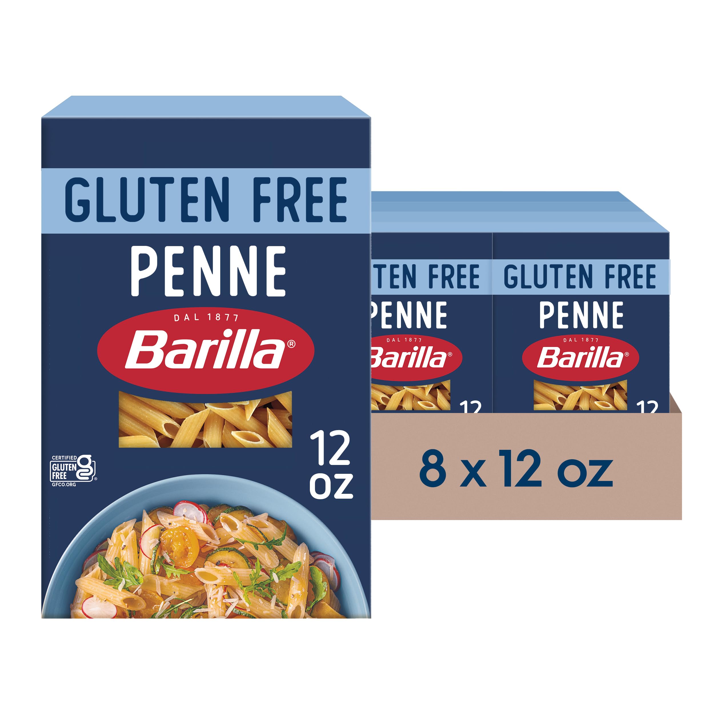 Barilla Gluten Free Penne box front, ideal for easy family meals