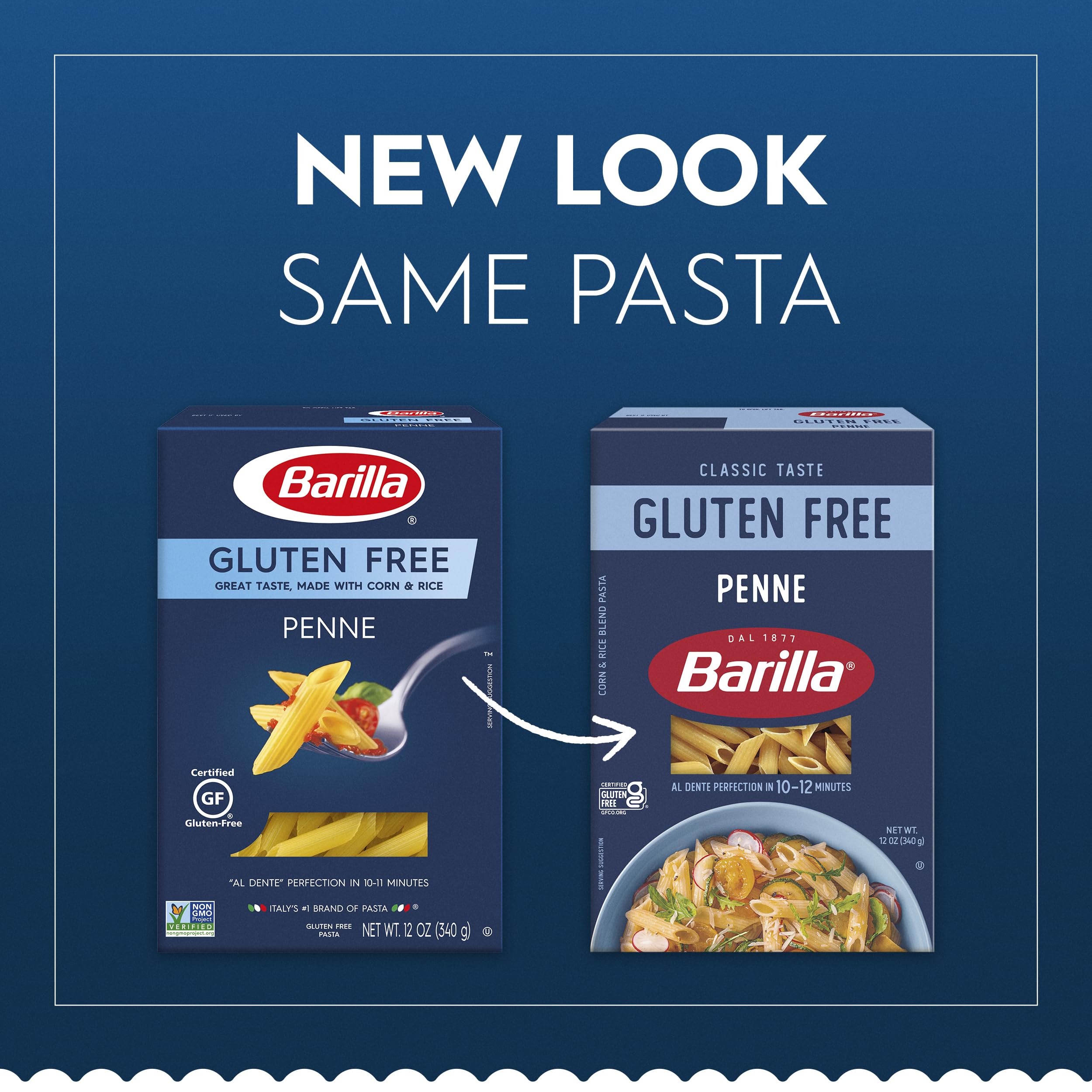 Barilla Gluten Free Penne boiling on the stove for quick dinner
