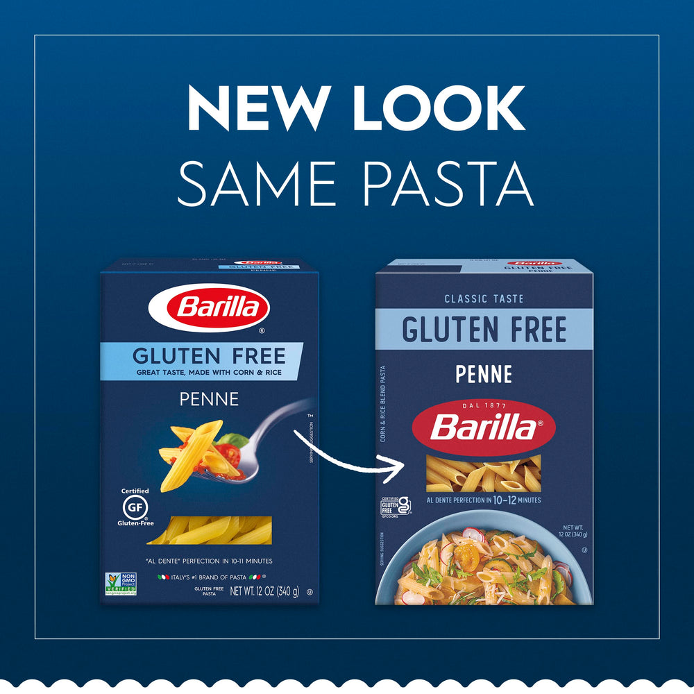 Barilla Gluten Free Penne boiling on the stove for quick dinner