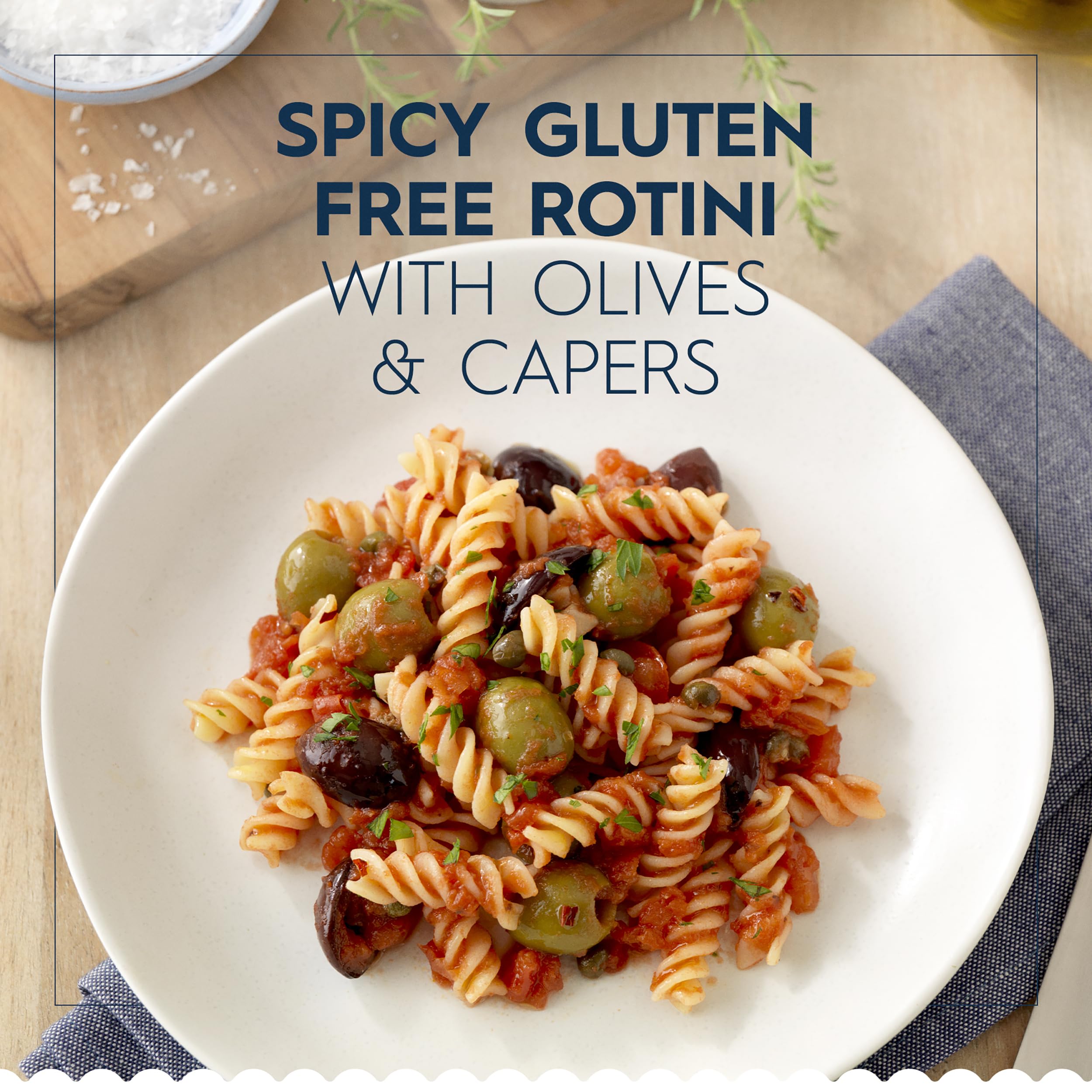 Barilla gluten free rotini pasta with sauce suitable for quick meals
