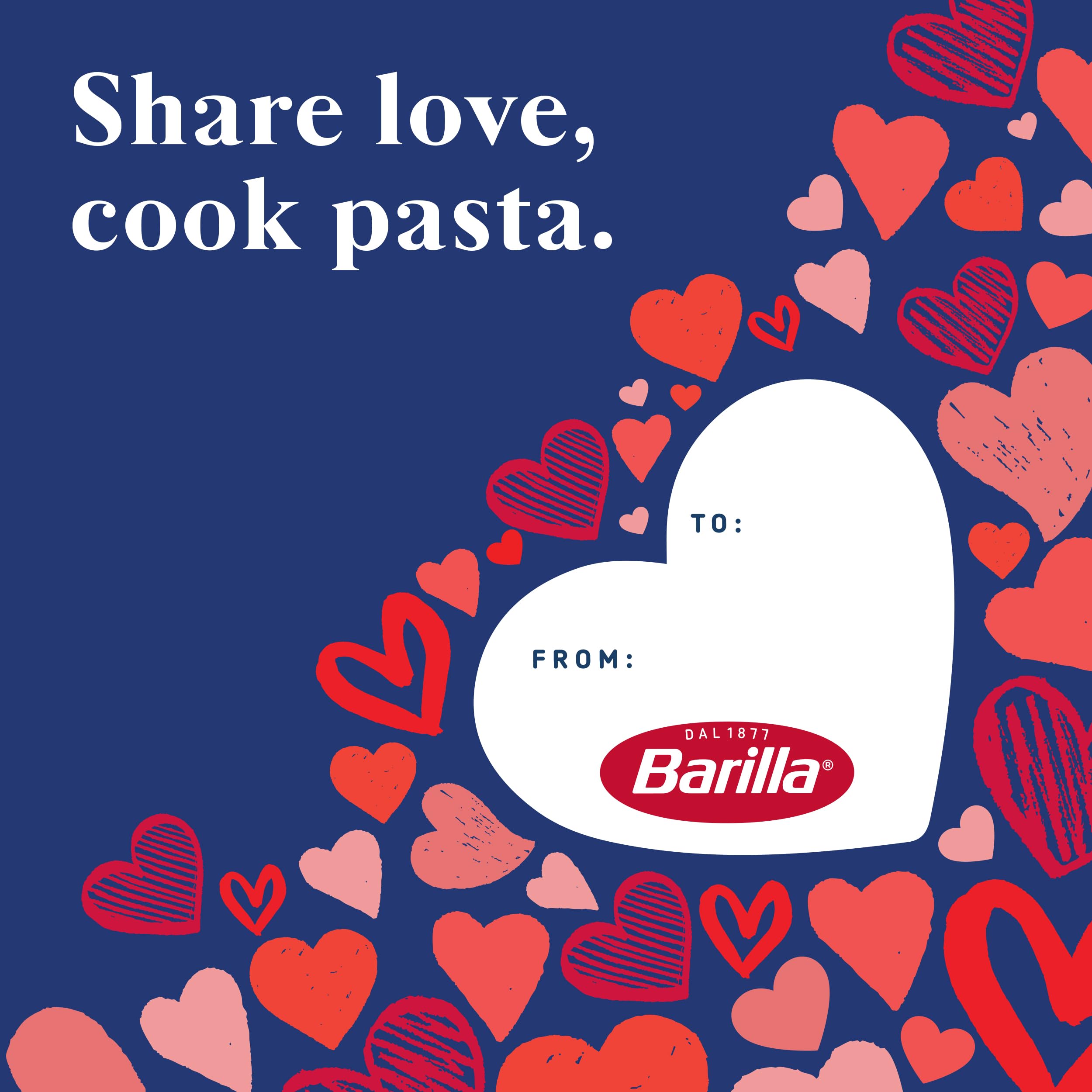 Barilla Love Pasta gift-ready box on table