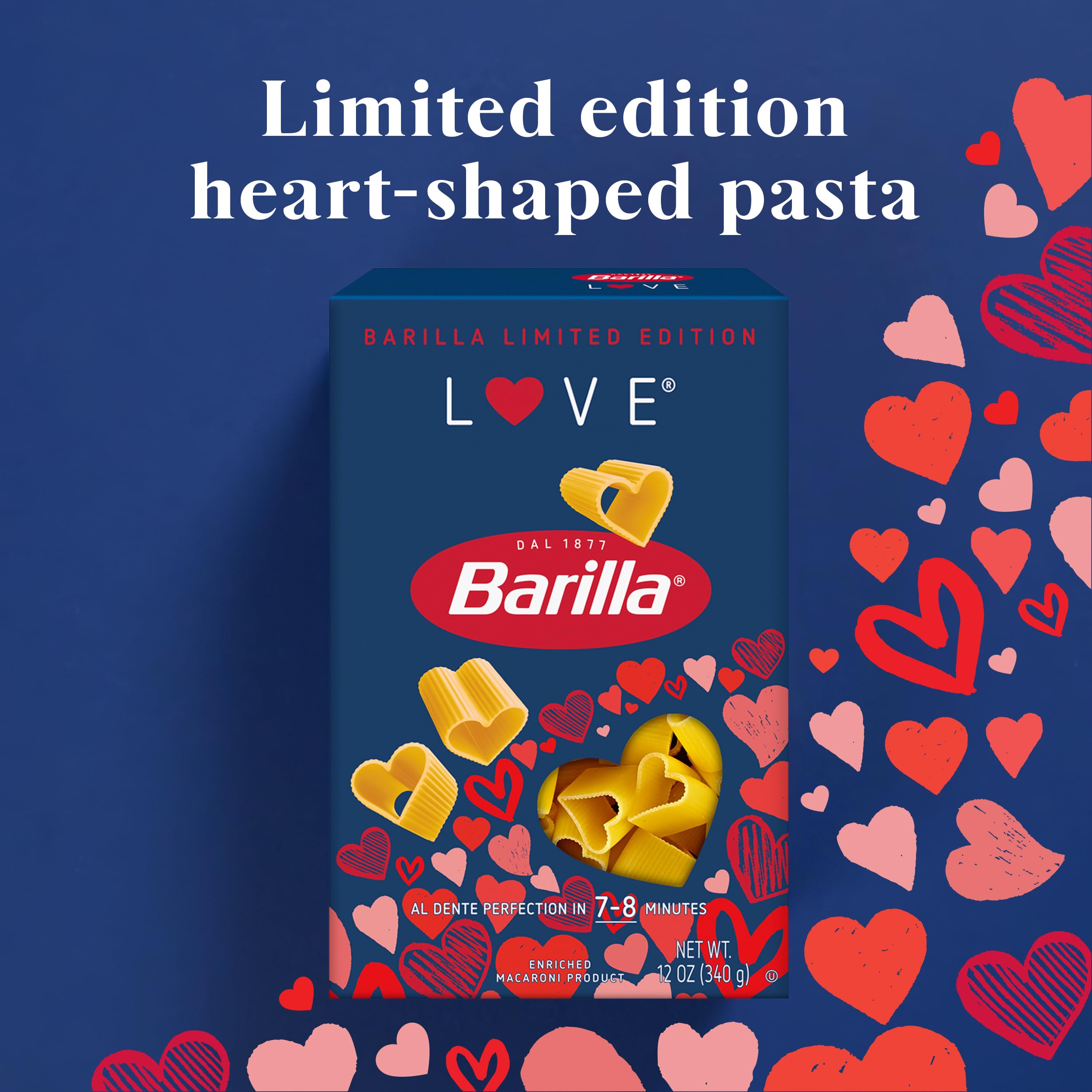 Barilla Love Pasta mezzi rigatoni-inspired heart shape image