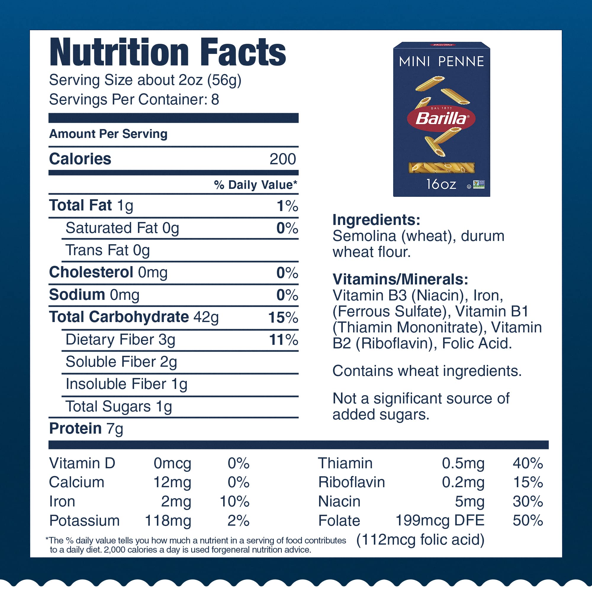 Barilla Mini Penne ridges closeup highlights sauce-gripping texture