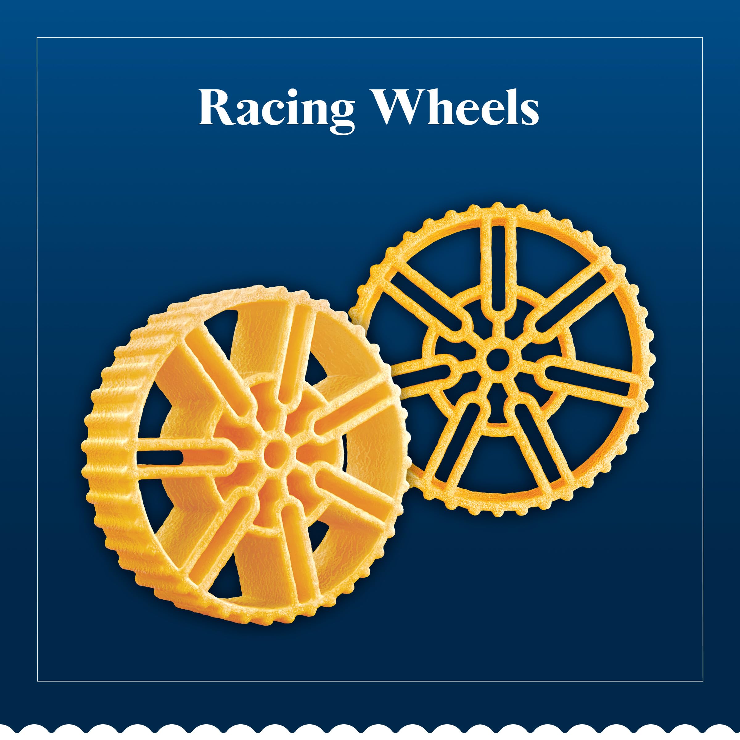 Barilla Mini Wheels made from durum wheat semolina for a robust bite.