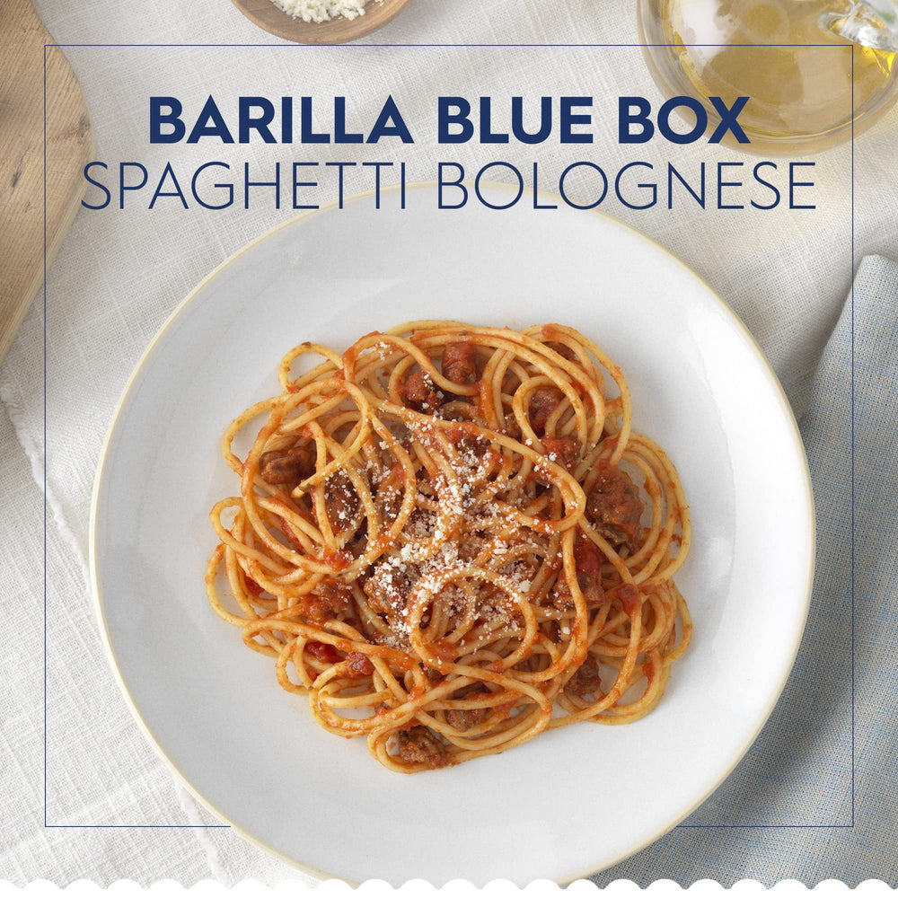 Barilla non-GMO label close-up indicating ingredient transparency.