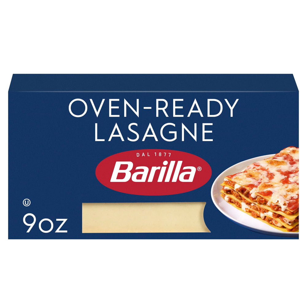 Barilla oven-ready lasagna pasta box ready for quick weeknight bake