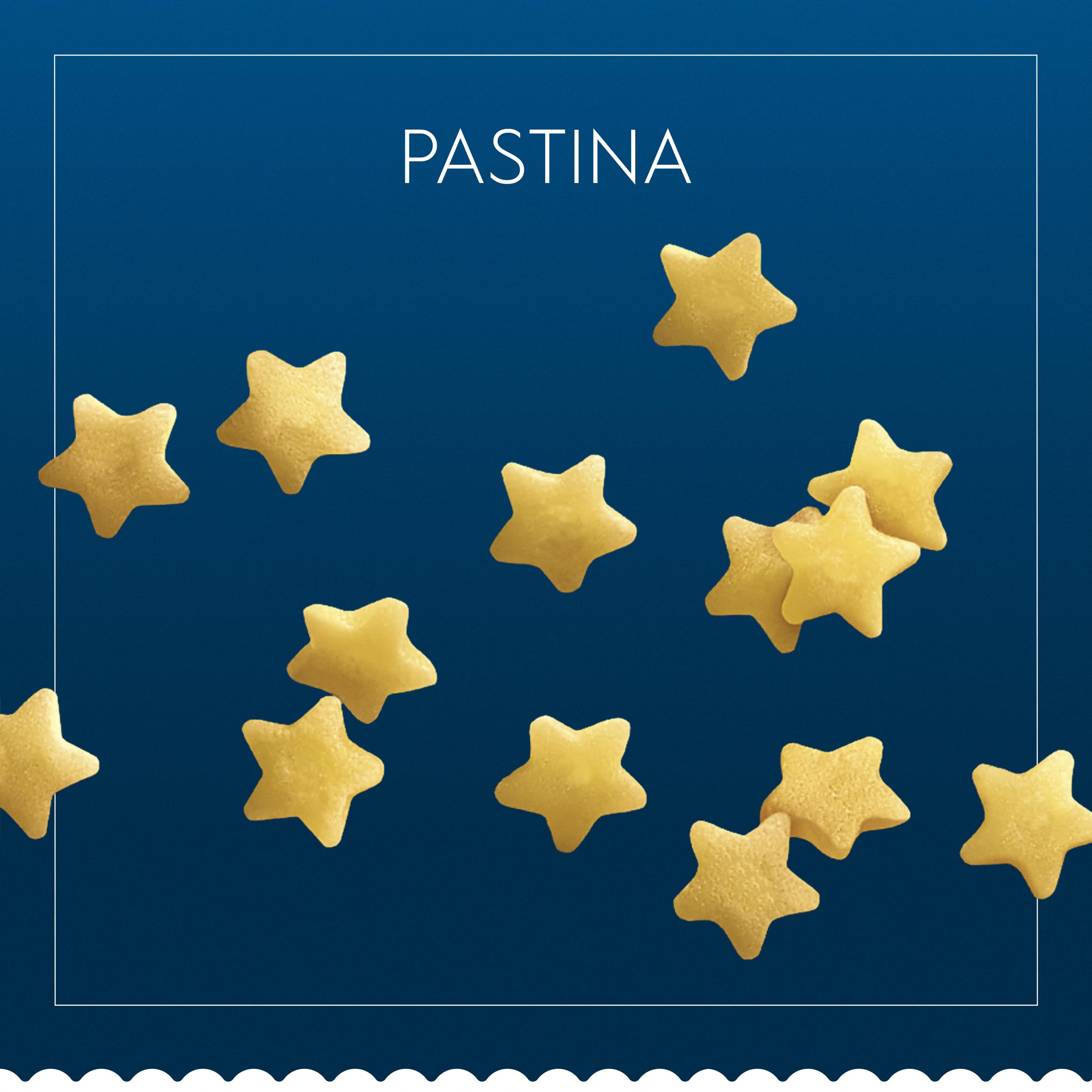 Barilla Pastina box highlighting vegetarian-friendly and allergen-free features