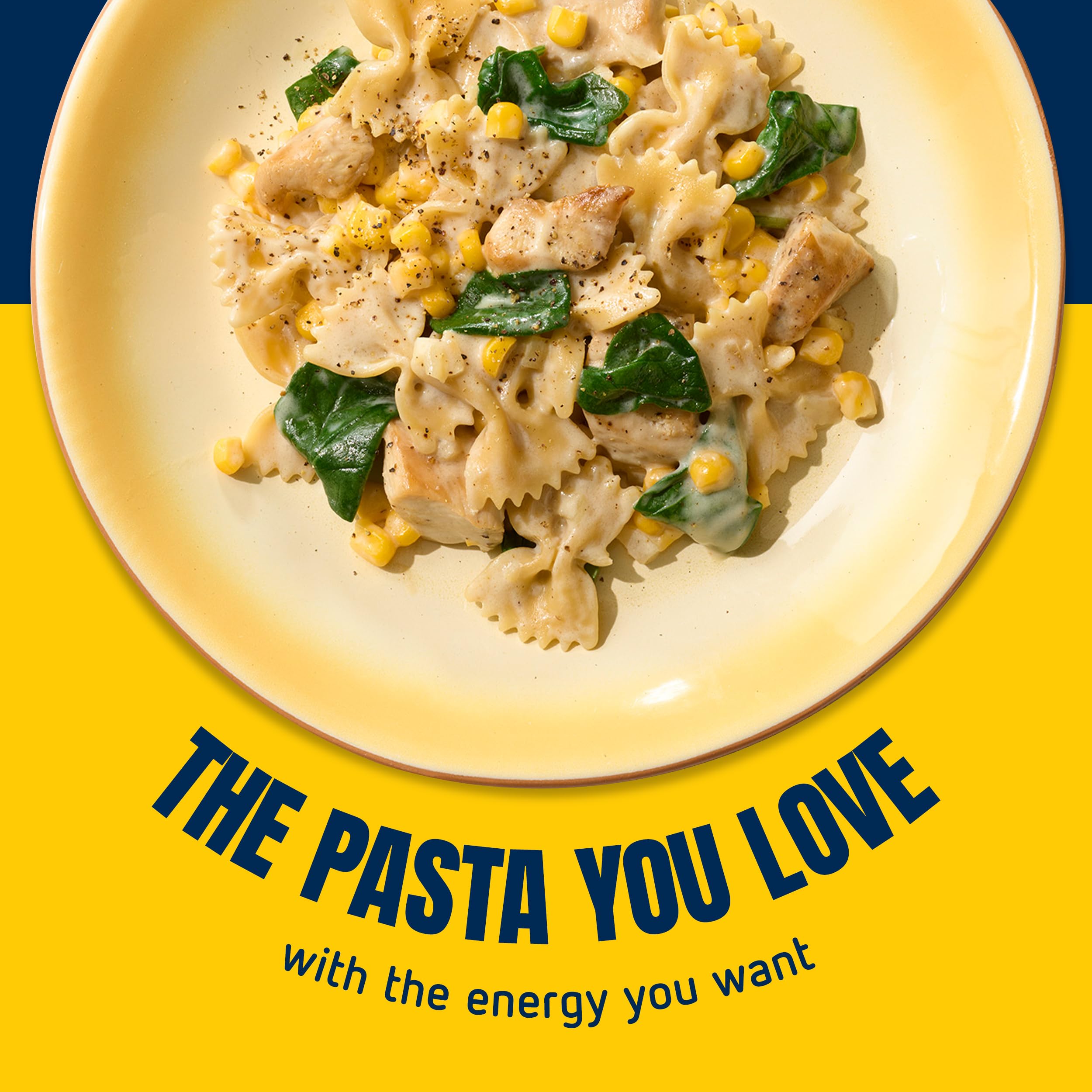 Barilla Protein+ Farfalle in a kitchen setting