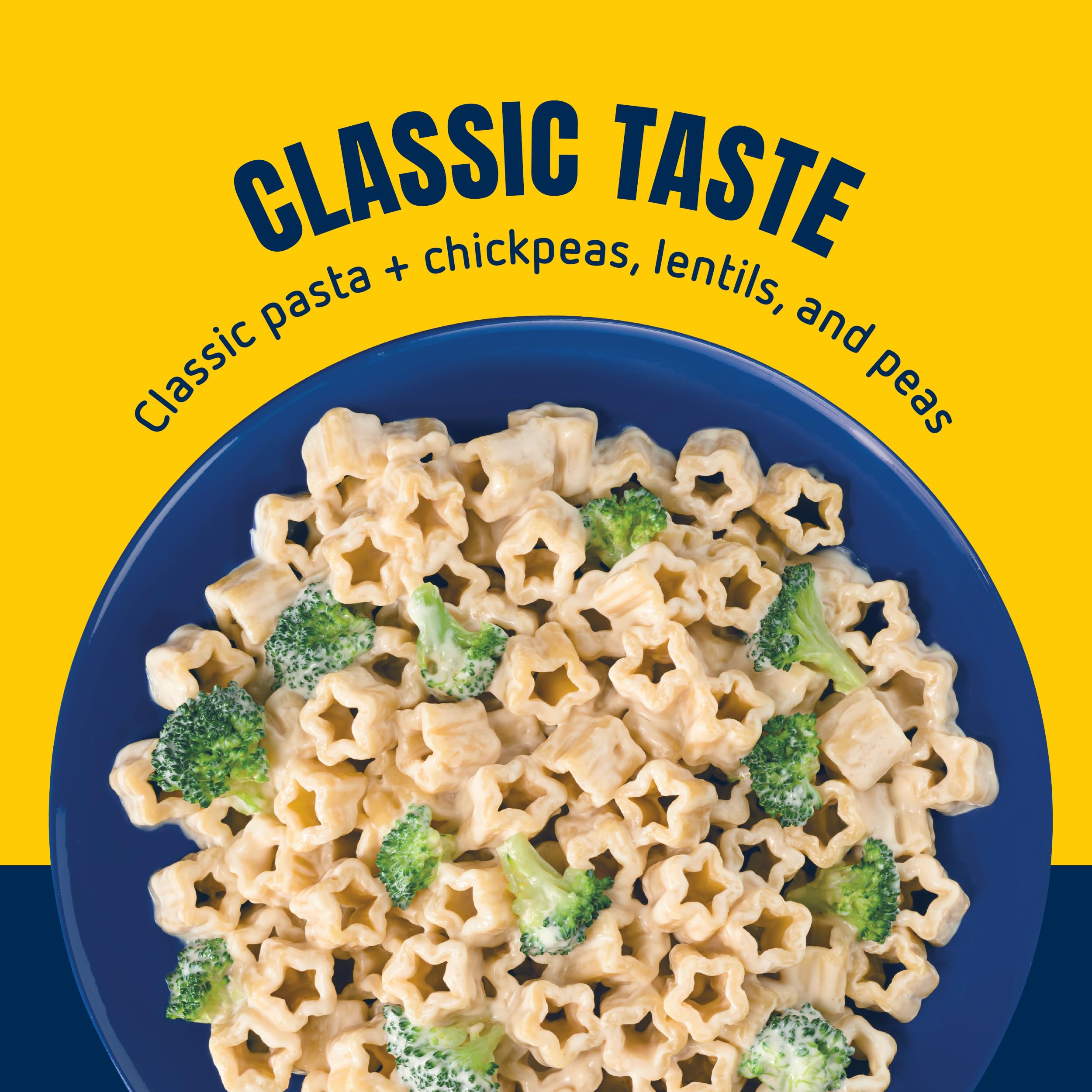 Barilla Protein+ Stars pasta box communicates quality for everyday meals.