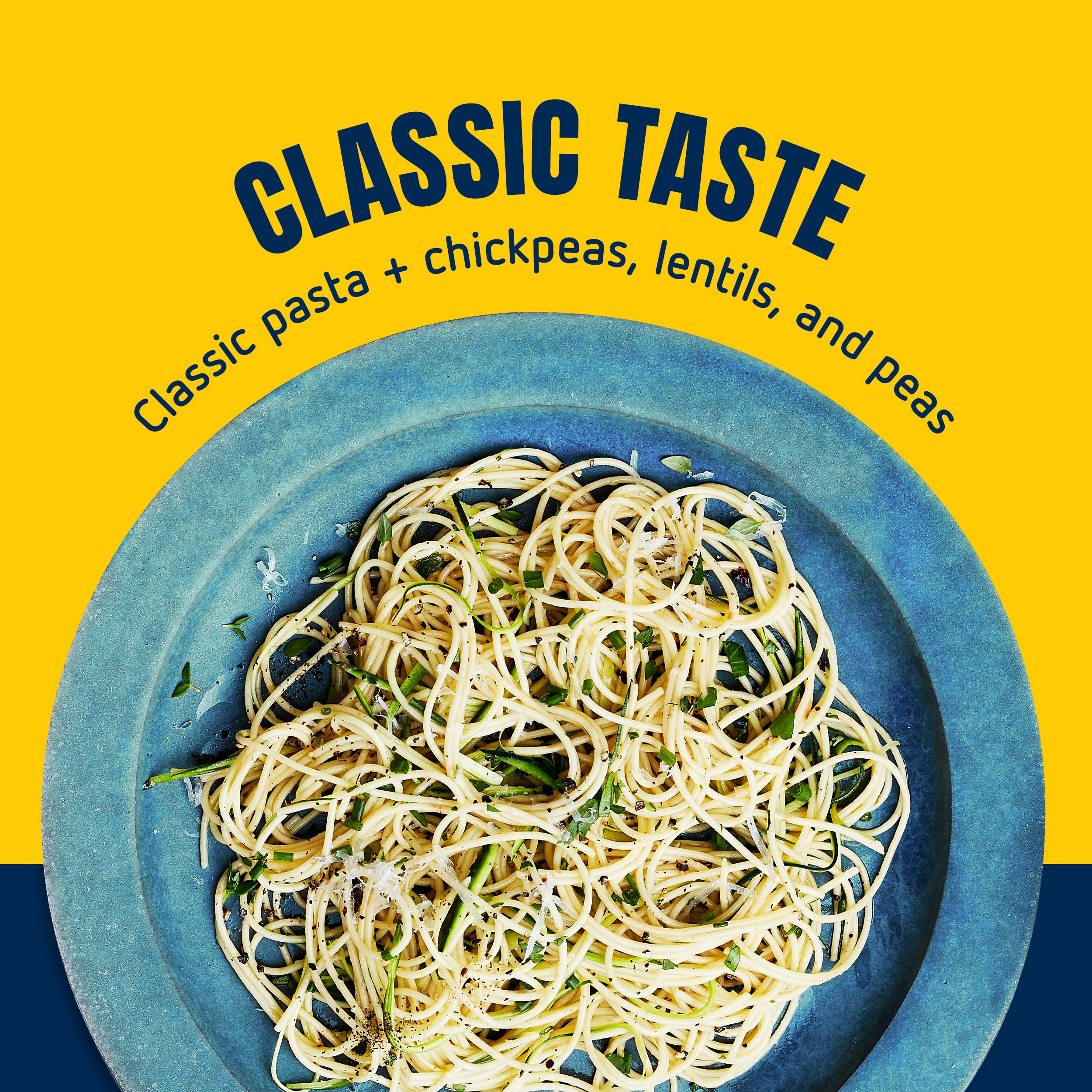 Barilla Protein Plus ready-to-serve weeknight meal with sauce and vegetables.