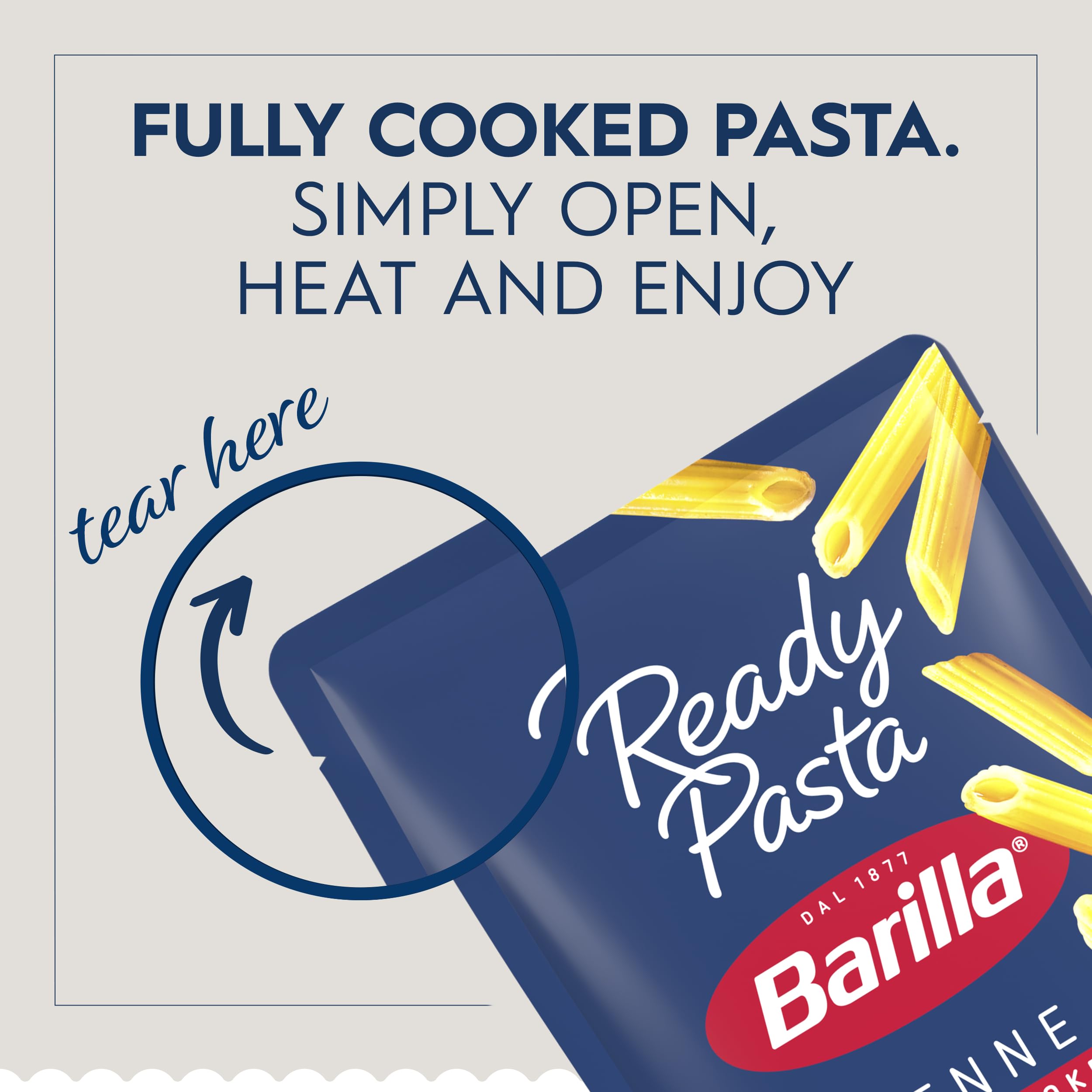 Barilla Ready Pasta allergen-free packaging suitable for busy kitchens.