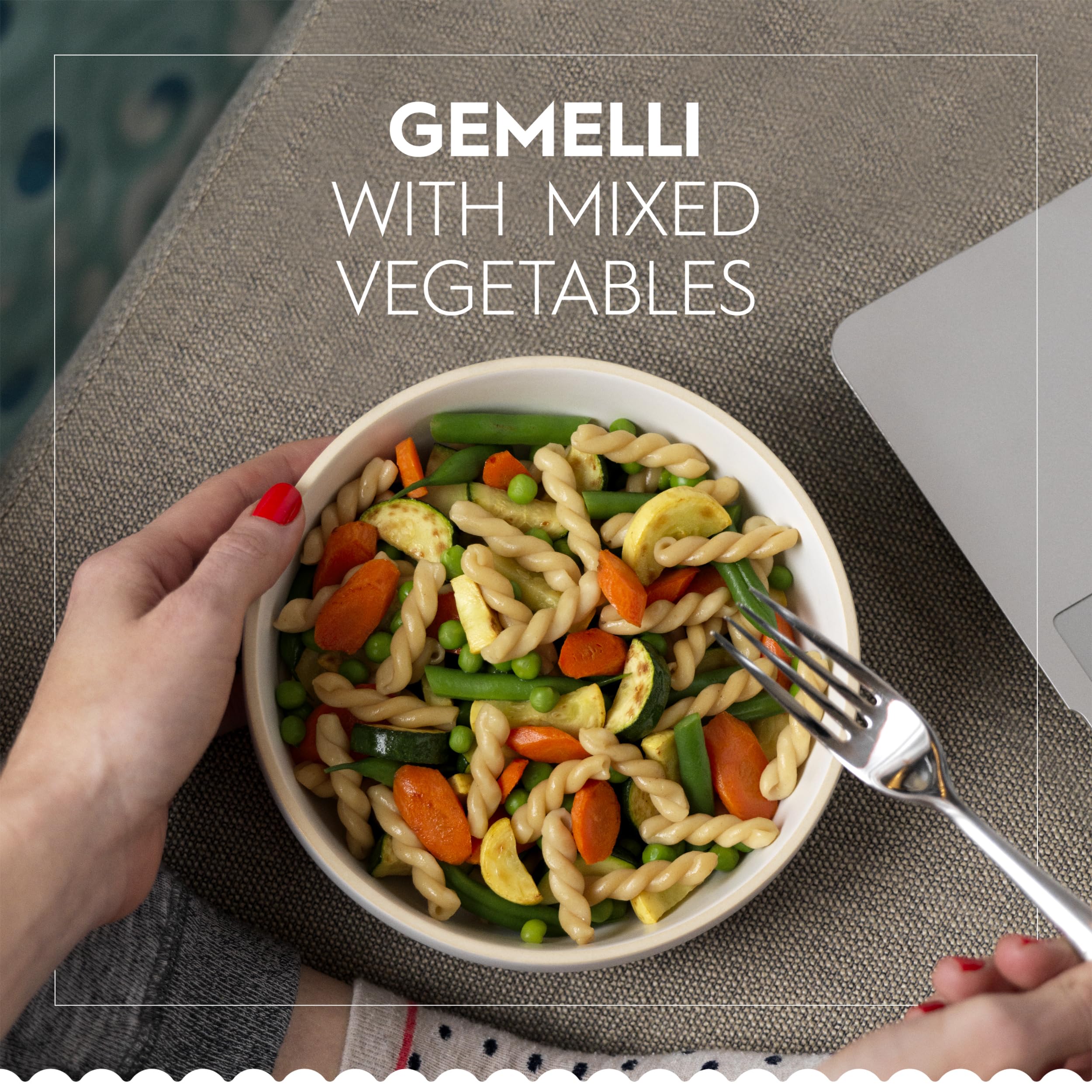 Barilla Ready Pasta Gemelli served with sauce for easy weeknight meals.