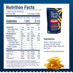 Barilla Ready Pasta pouch heating in a microwave for 60 seconds.
