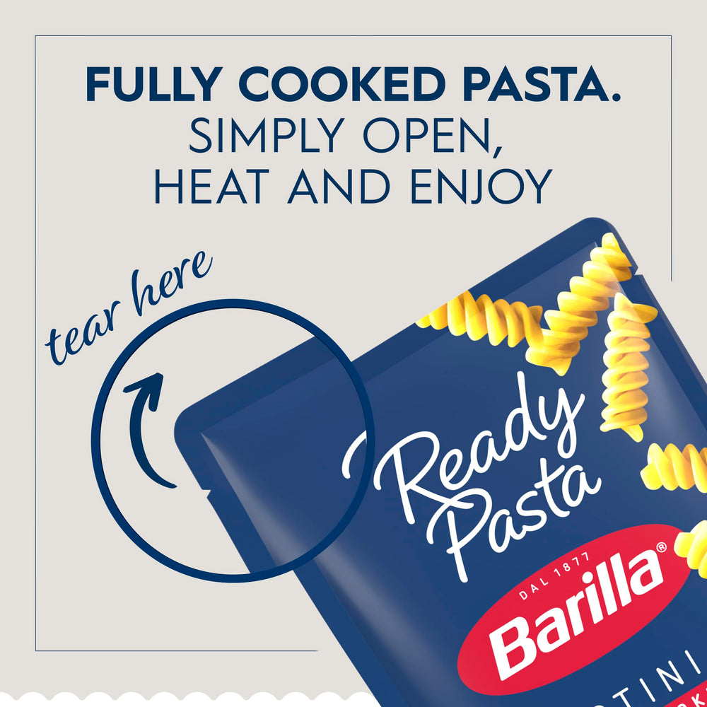 Barilla Ready Pasta non-GMO and Kosher certified ingredients.