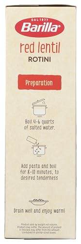 Barilla Red Lentil Rotini boiling in pot, quick weeknight option