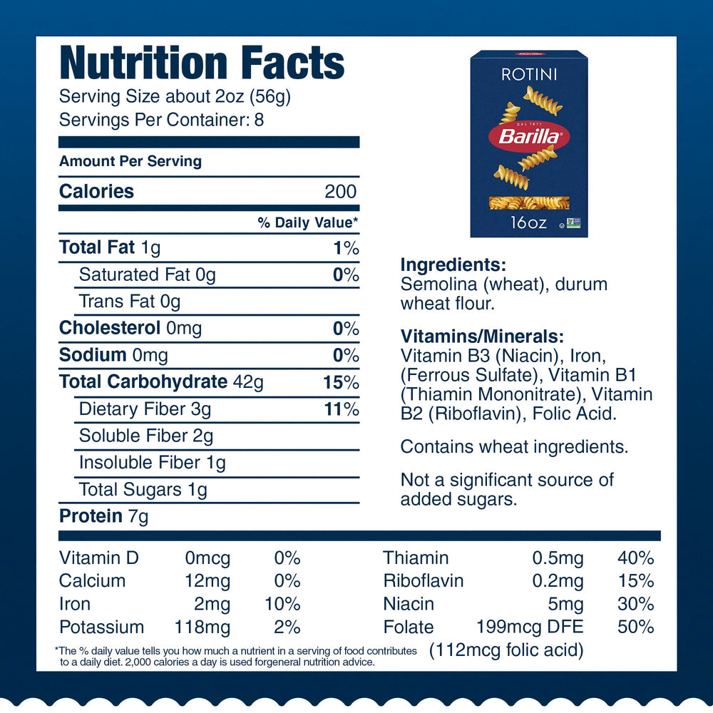 Barilla Rotini twists in a bowl, perfect for saucy dishes.