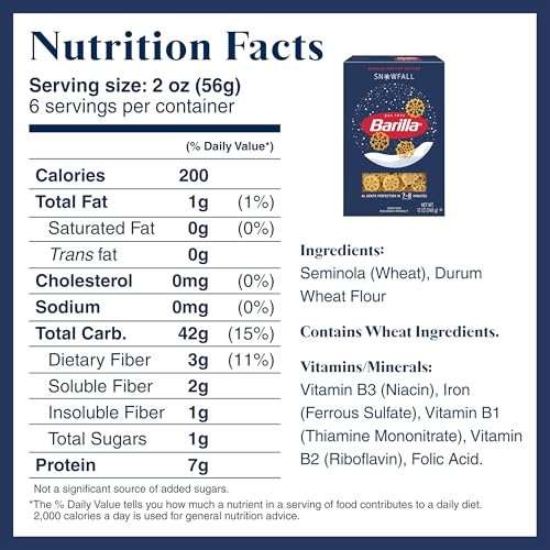 Barilla Snowfall box side tag indicating gift-ready packaging
